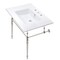 Fauceture KVPB31227W8PN Edwardian 31" Console Sink Set, White/Polished Nickel KVPB31227W8PN - alternate 1